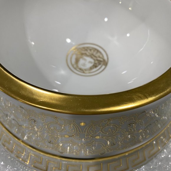 ⭐️ Rare⭐️ Two Authentic Versace Rosenthal Medusa Gala Dog Feeding Bowls. - Picture 3 of 4